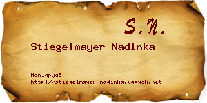 Stiegelmayer Nadinka névjegykártya